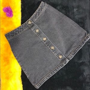 Forever 21 Black Denim Mini Skirt